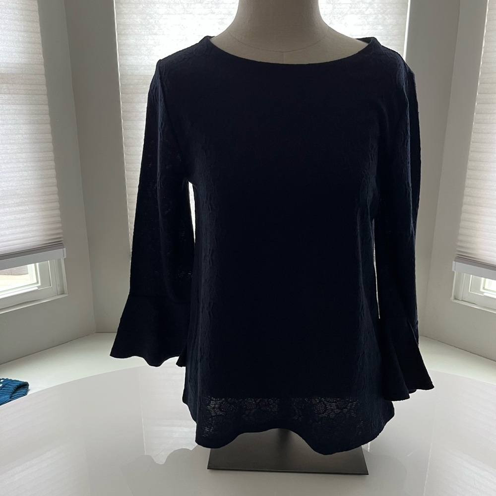 Elegant Navy Blue Women's Top